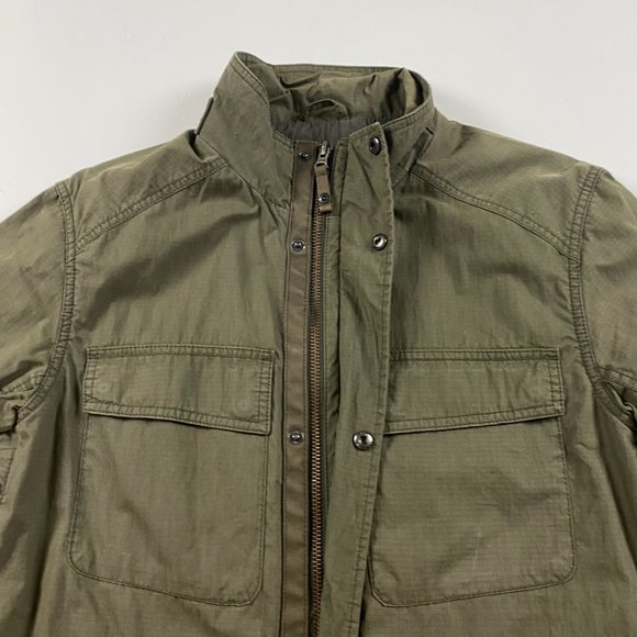 Eddie Bauer Travex Military Field Coat Jacket Men's Medium Cotton Army Green - Picture 6 of 15
